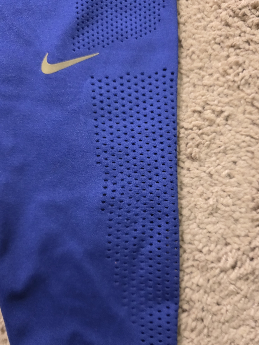 Nike Royal Blue Dri-FIT Running Tights with White Swoosh - Picture 7 of 7